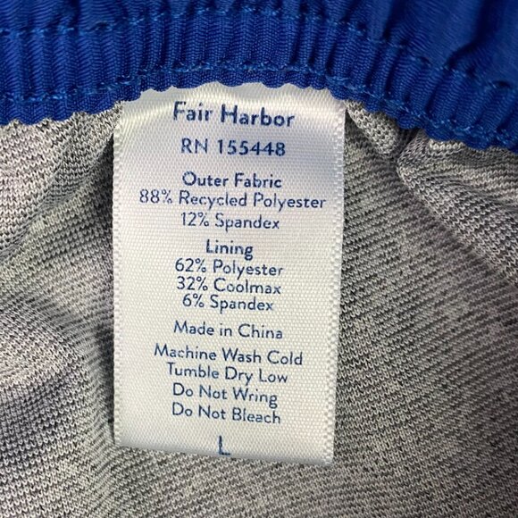Fair Harbor The Anchor Swim Trunks Shorts Men's Large Blue Drawstrings - Picture 7 of 12